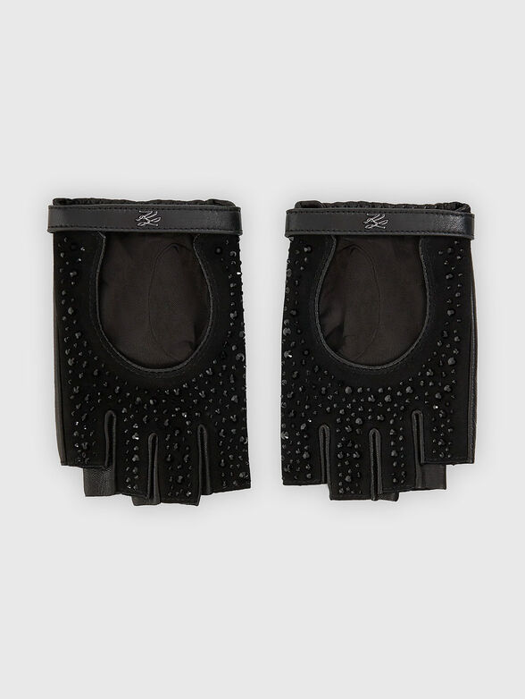 K/AUTOGRAPH rhinestone fingerless gloves - 1
