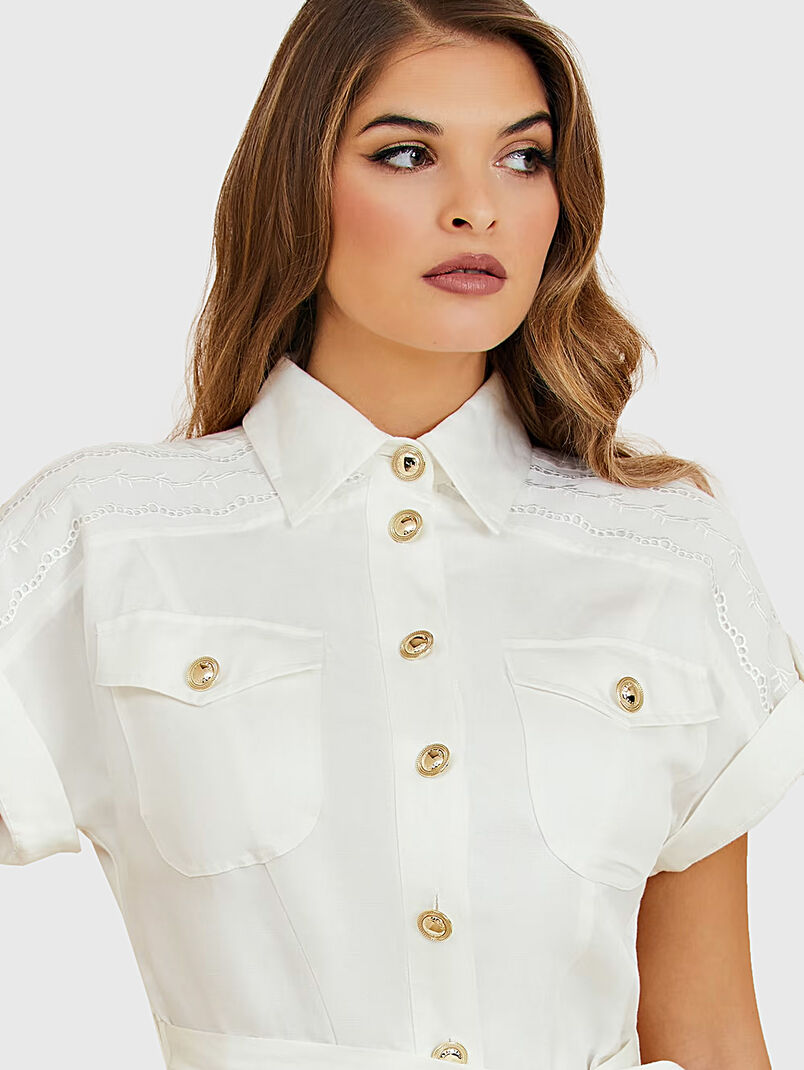 MARIEL dress with gold buttons - 3