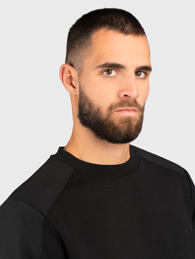 Black sweatshirt from cotton blend - 5