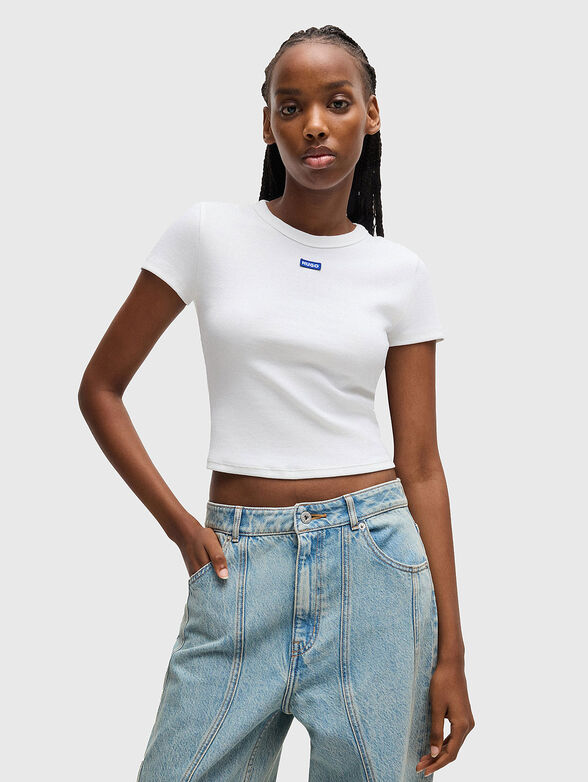 Short T-shirt with logo detail - 1