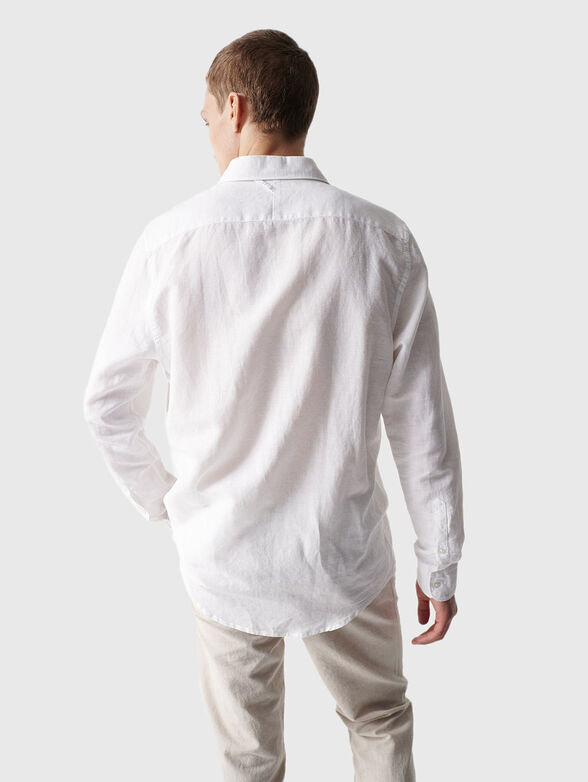 Light blue linen and cotton shirt - 4