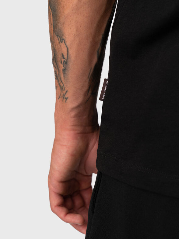 Cotton T-shirt with contrast logo - 4