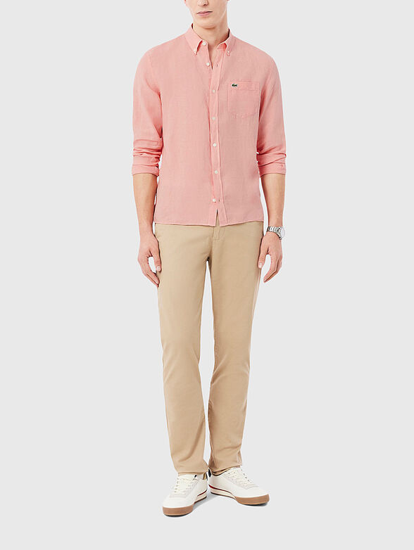 Pink linen shirt - 2