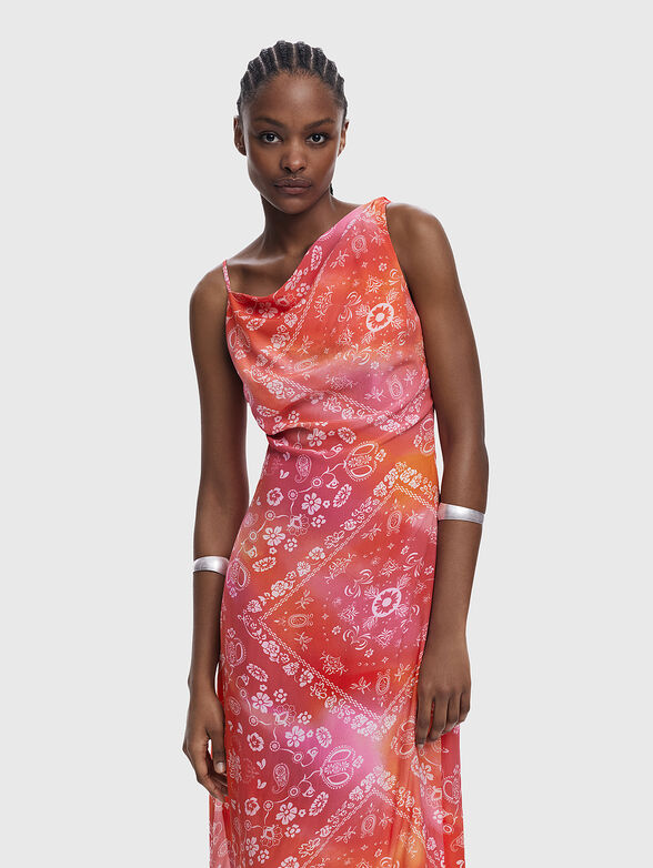 Midi dress with floral details - 2