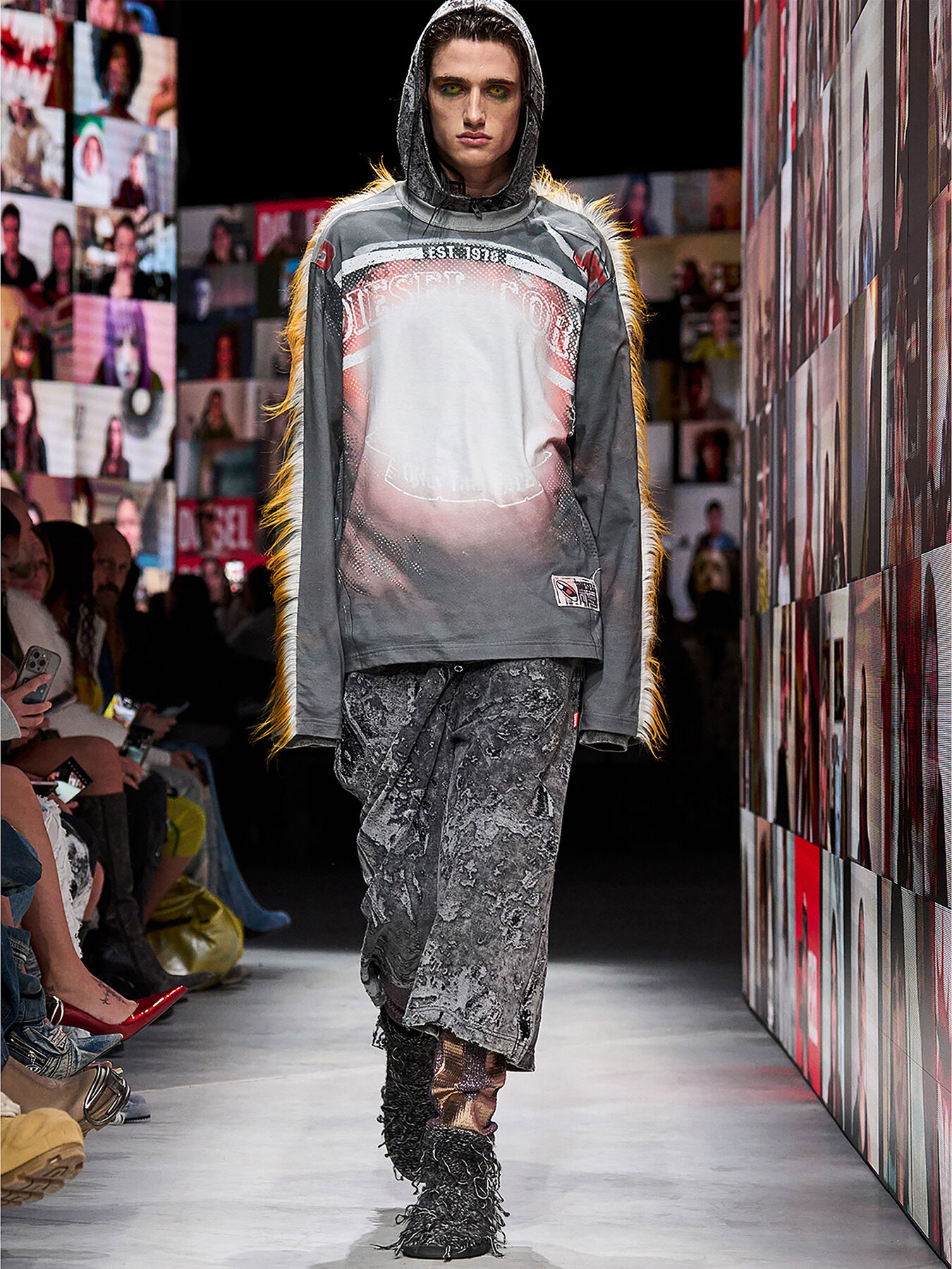 T-CRANE-LS-FUR long sleeve T-shirt brand DIESEL