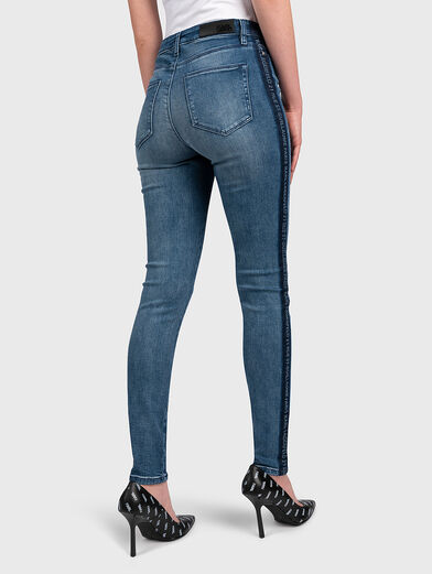 Skinny jeans with branded logo straps - 2