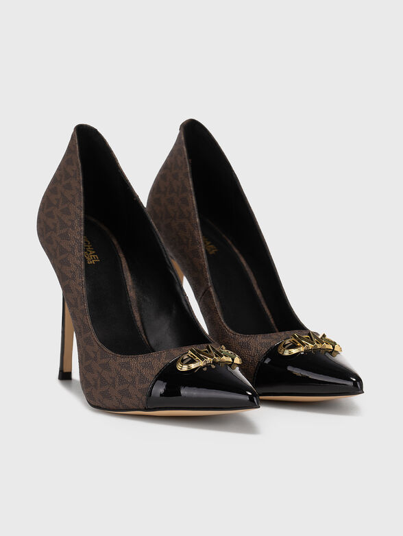 PARKER PUMP high heels with monogram logo print - 2