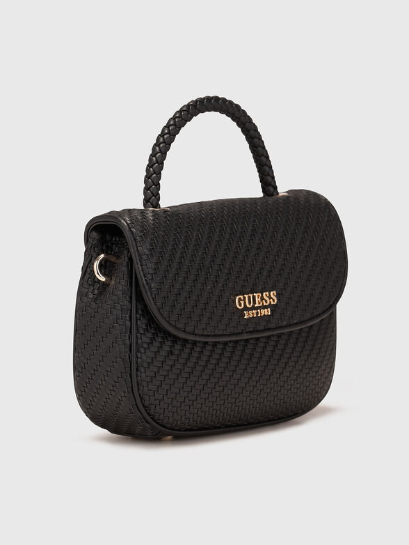 MIREMA black smal bag with interwoven texture - 4