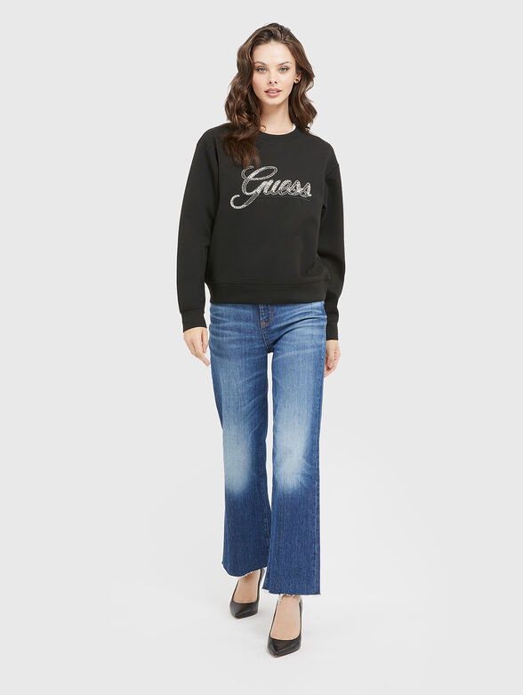 Black sweatshirt with logo detail - 2