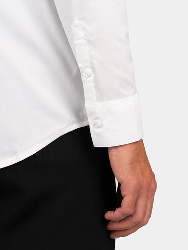 Cotton shirt with logo detail - 5