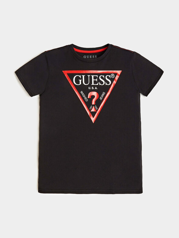 T-shirt with a triangular neon logo - 1