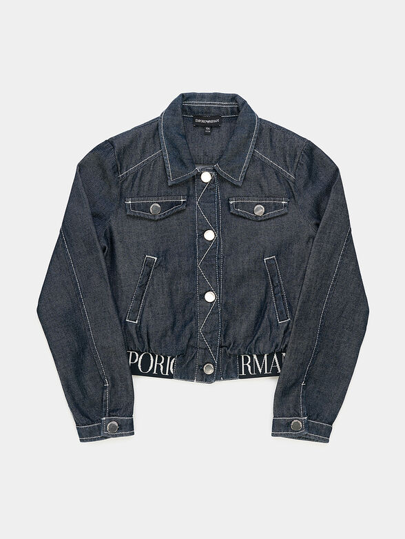 Denim jacket with logo band - 1