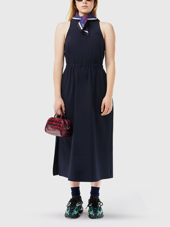 Dark blue dress with cut out detail on the back - 4