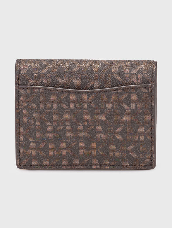 Wallet with logo print and gold details - 2