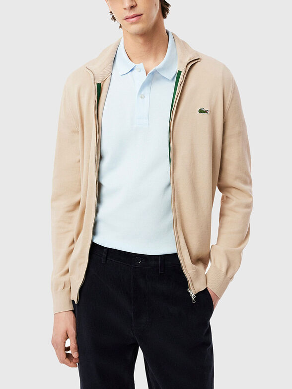 Cotton cardigan with zip - 1