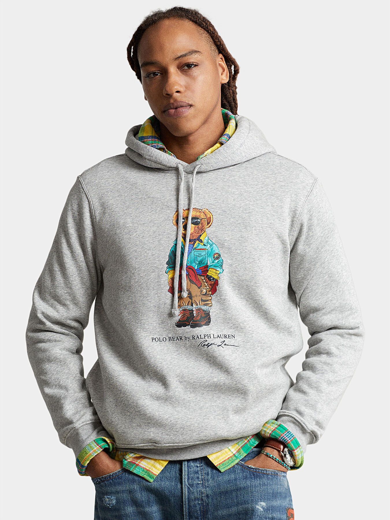 Polo bear hooded t shirt clearance