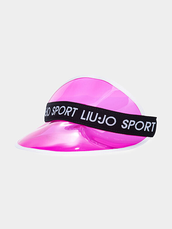 Pink visior with logo strap - 2