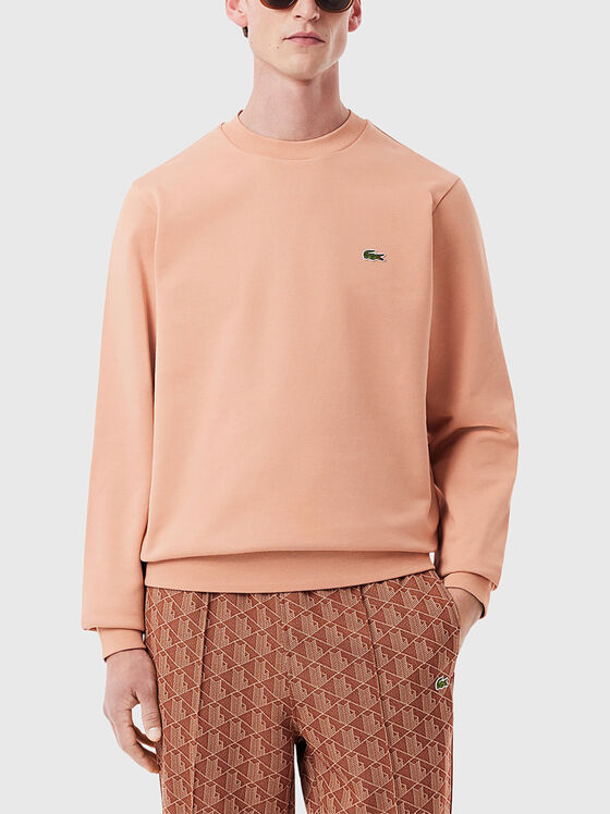 Памучен суитшърт с лого бродерия - 1