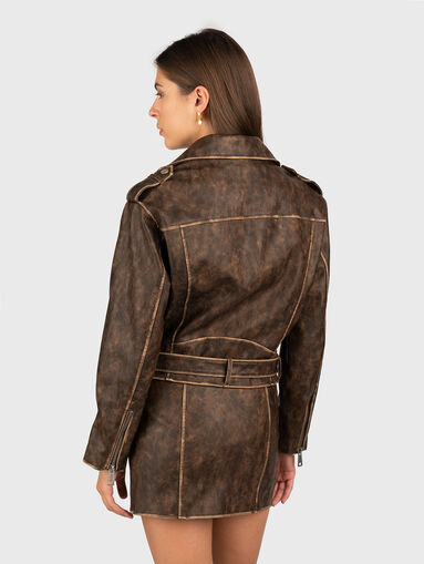 CHARLENE faux leather biker jacket - 3