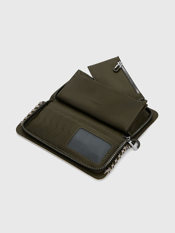 Large silver-colored wallet with logo - 3