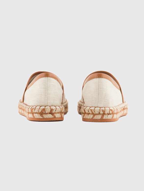 Linen espadrilles with logo inscription - 2
