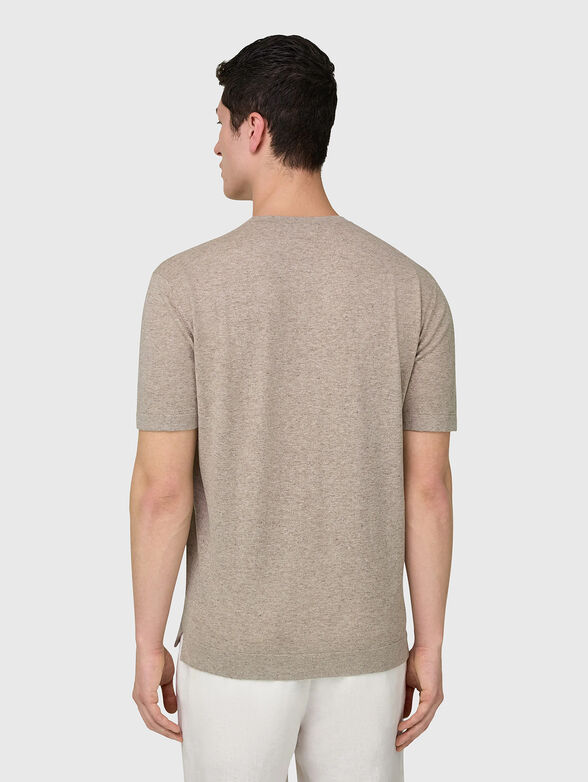 Cotton and linen T-shirt  - 3