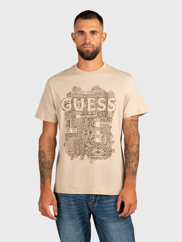 Cotton T-shirt with logo print - 1