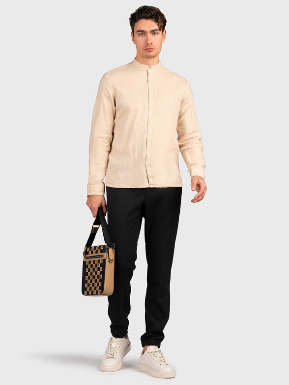 Linen shirt ELVORY in beige color - 2