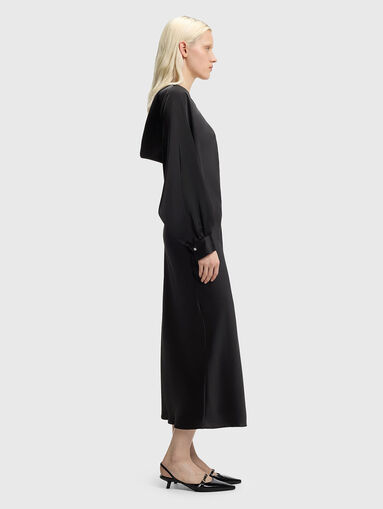 KAWINE midi satin dress with slit - 3