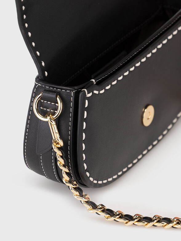 Small hand-stitched leather crossbody bag - 6