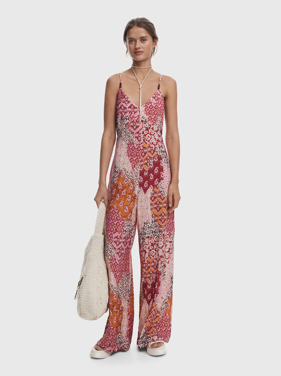 Jumpsuit with wide legs and print - 1