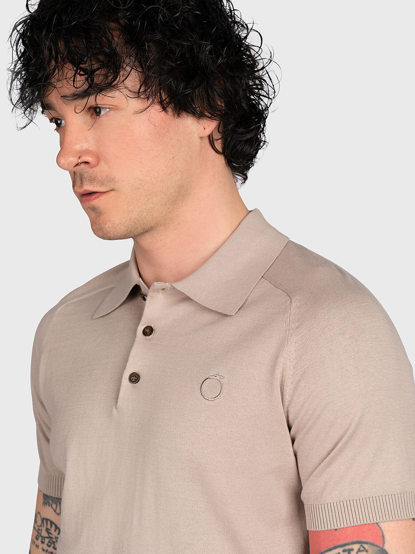 Knitted polo shirt with logo detail brand TRUSSARDI