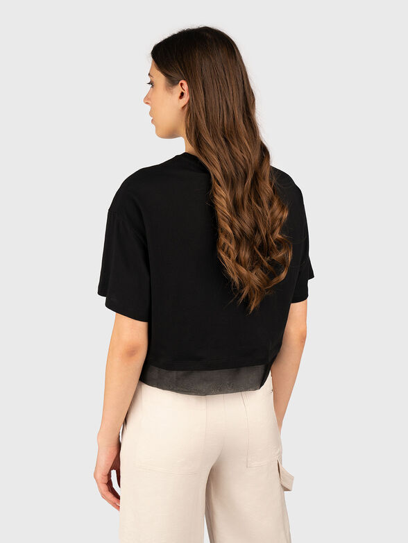 T-shirt with embroidery and tulle  - 2