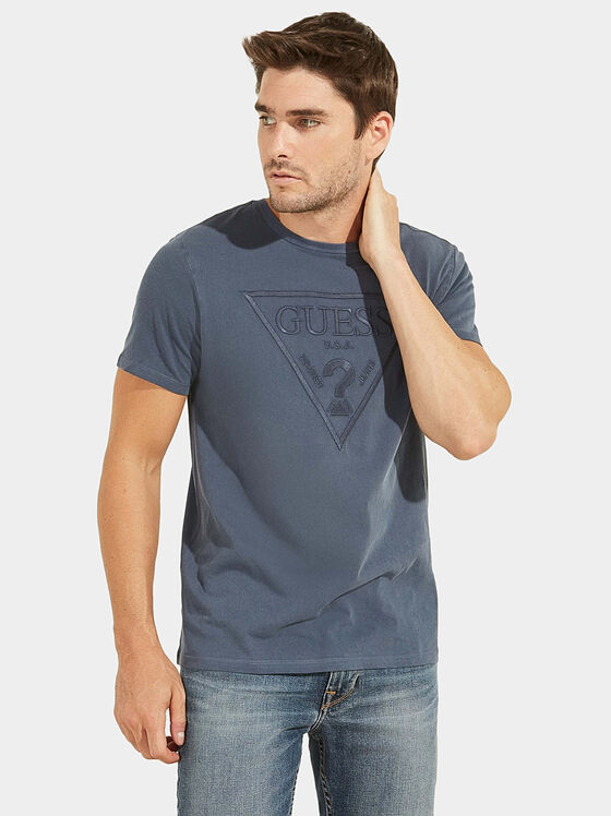 Тениска с бродирано триъгълно лого - 1