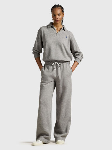 Drawstring wide leg tracksuit bottoms - 5
