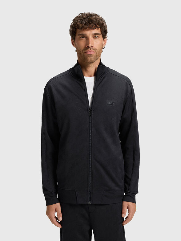 Sweatshirt with zip and logo detail - 1