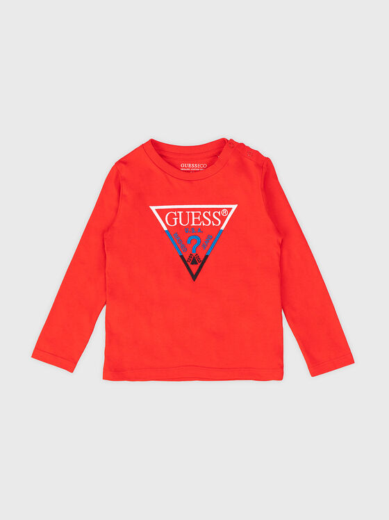 Black blouse with triangular logo - 1