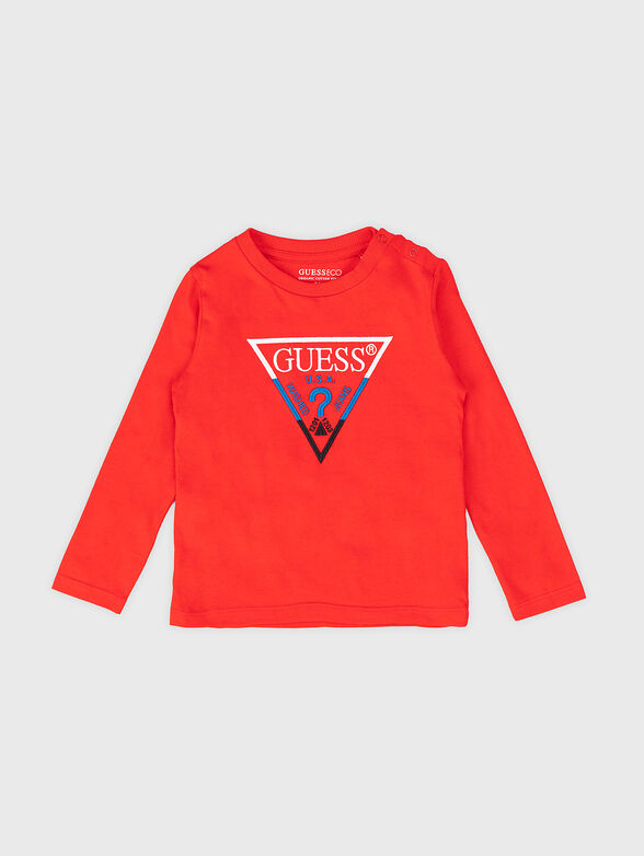 Black blouse with triangular logo - 1