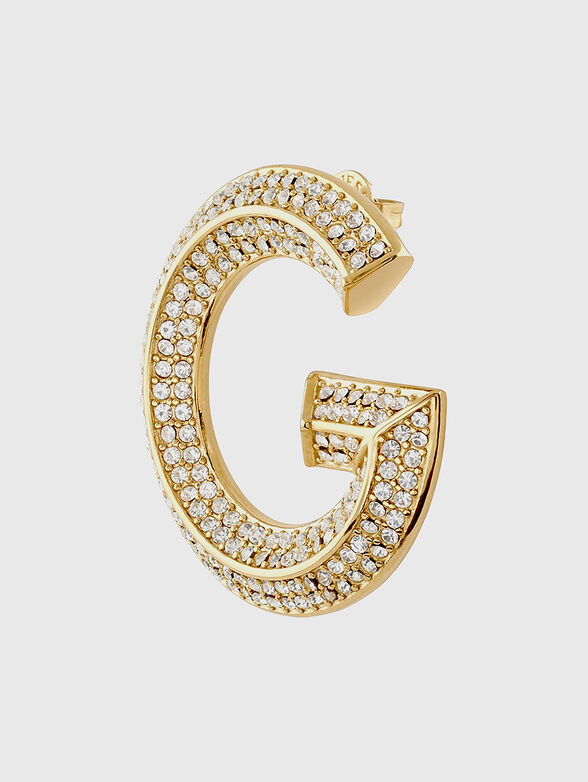 Earrings with rhinestones - 4