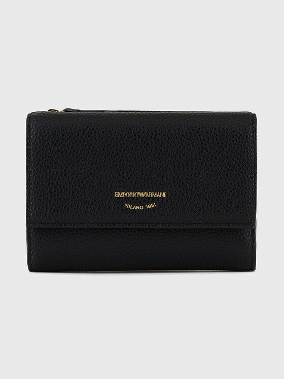 Black wallet from eco leather - 1