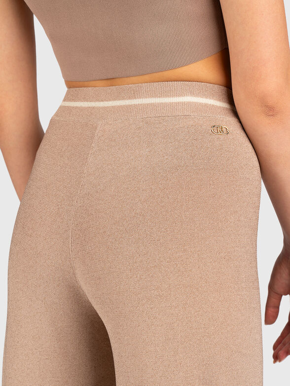 Trousers with high waist and logo - 3
