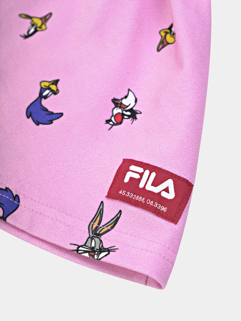 LANZE AOP pink skirt with print - 3