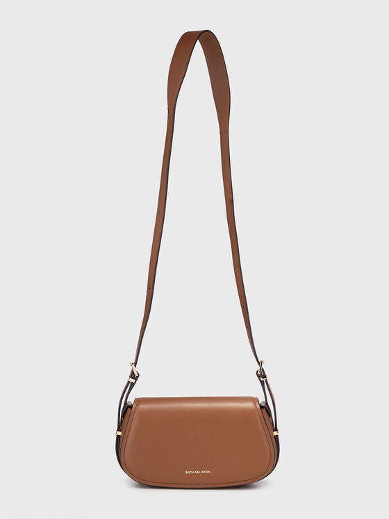 Leather crossbody bag with logo - 1