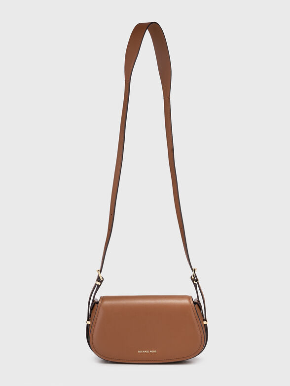 Leather crossbody bag with logo - 1