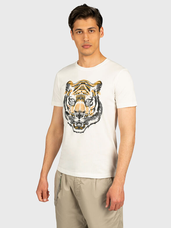 Cotton blend t-shirt with print - 1