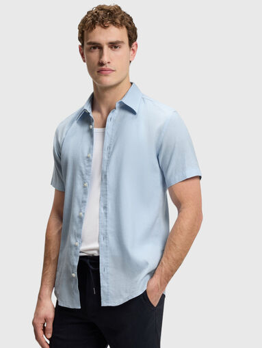Short-sleeve shirt made of a linen blend - 5