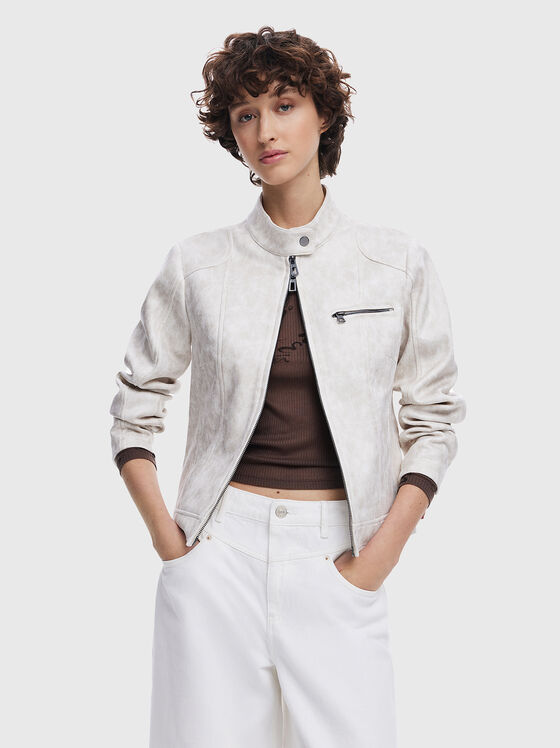 Slim eco leather jacket - 1