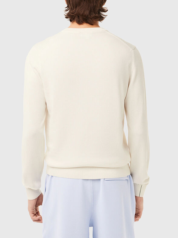 Crew neck cotton sweater - 3