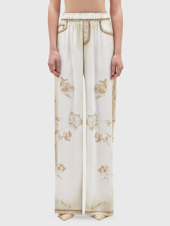 Wide leg printed trousers - 1