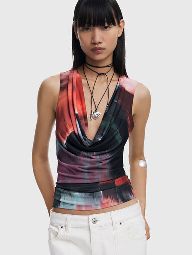 Top with abstract print - 4